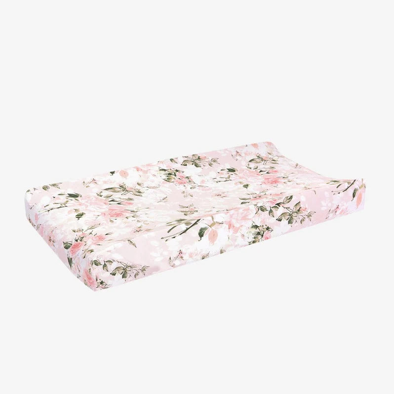 Posh Peanut Changing Pad Cover Vintage Pink Rose