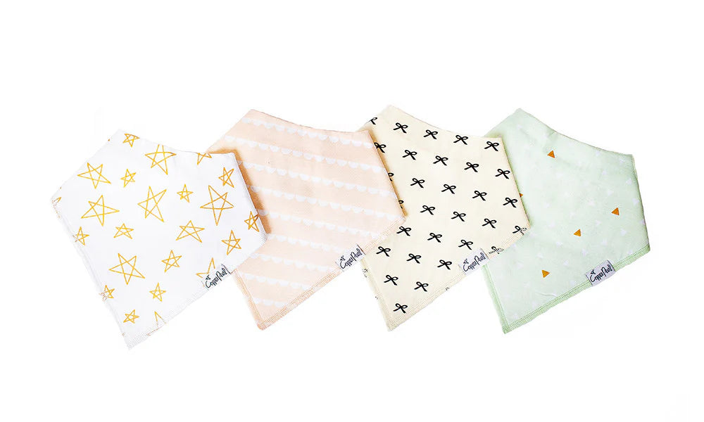 Copper Pearl Baby Bandana Bibs - 4 Pack