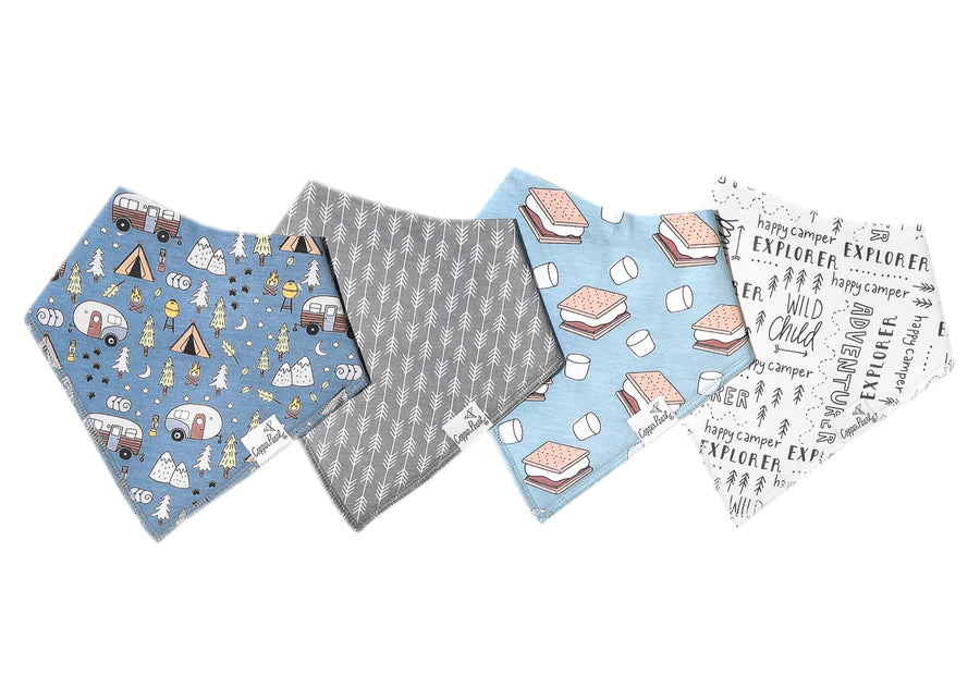 Copper Pearl Baby Bandana Bibs - 4 Pack