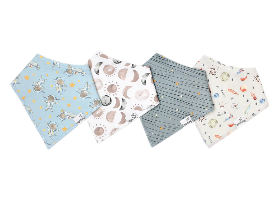 Copper Pearl Baby Bandana Bibs - 4 Pack