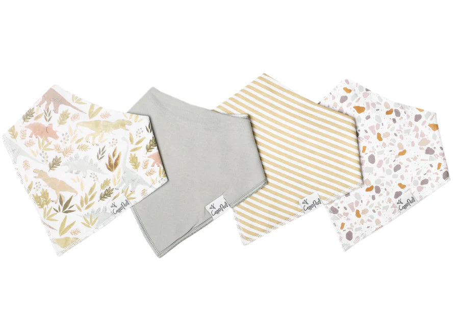 Copper Pearl Baby Bandana Bibs - 4 Pack