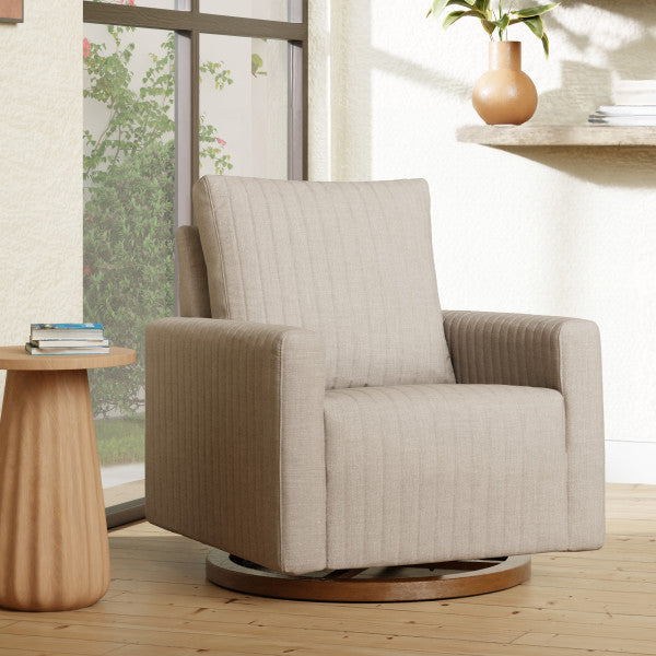 Babyletto Poe Channeled Swivel Glider-Eco Performance Fabirc