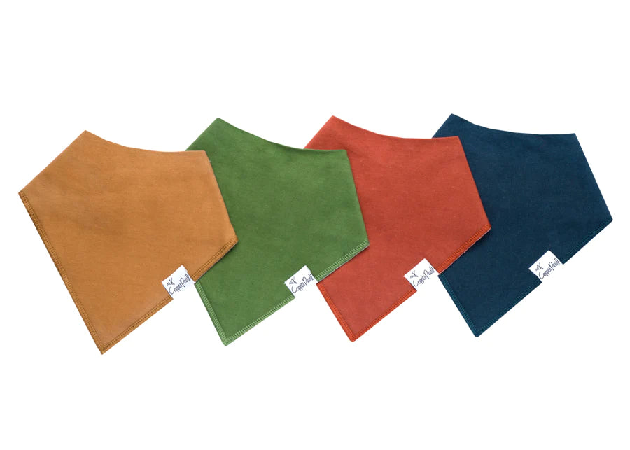 Copper Pearl Baby Bandana Bibs - 4 Pack