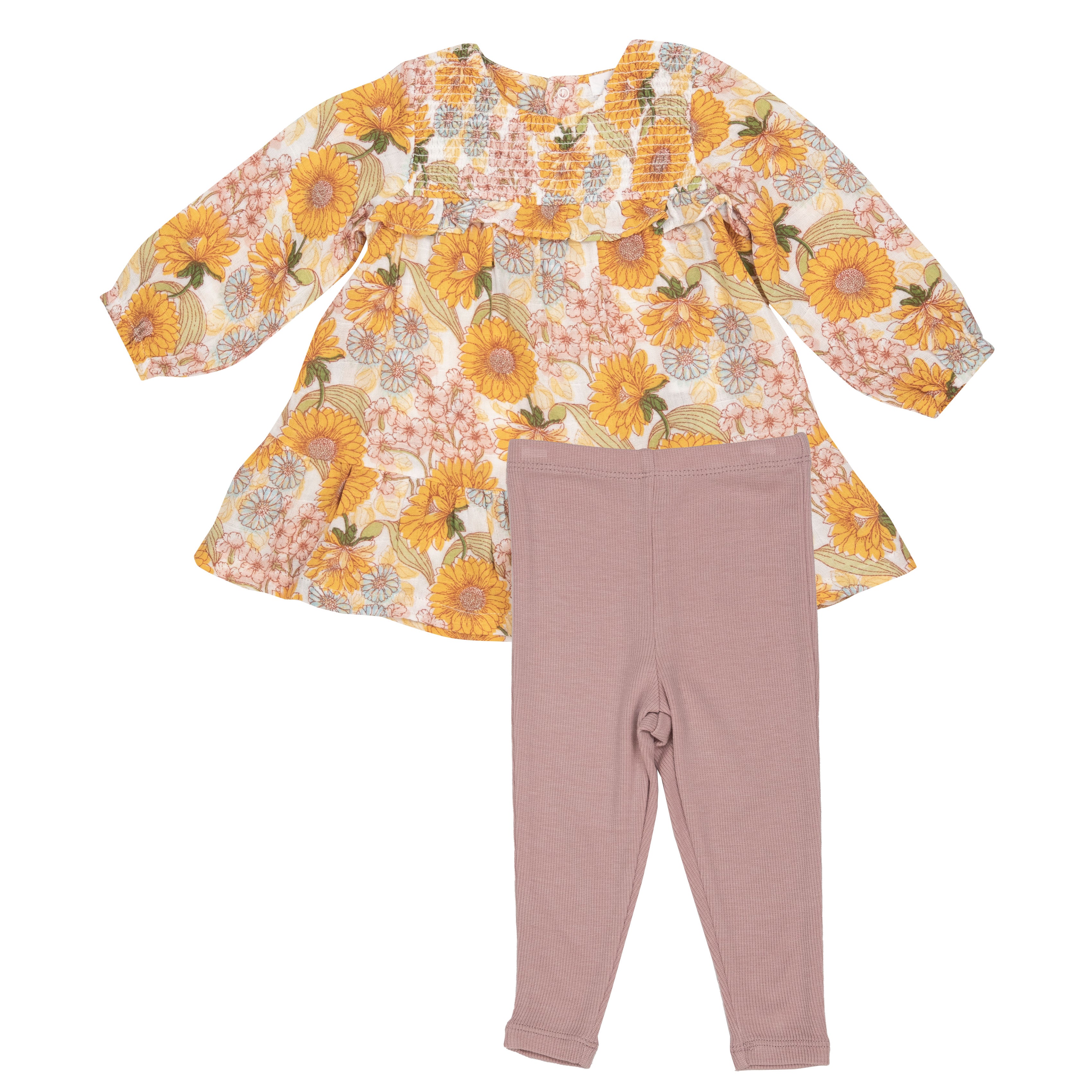 Angel Dear Sunflower Child Dress and Legging Set