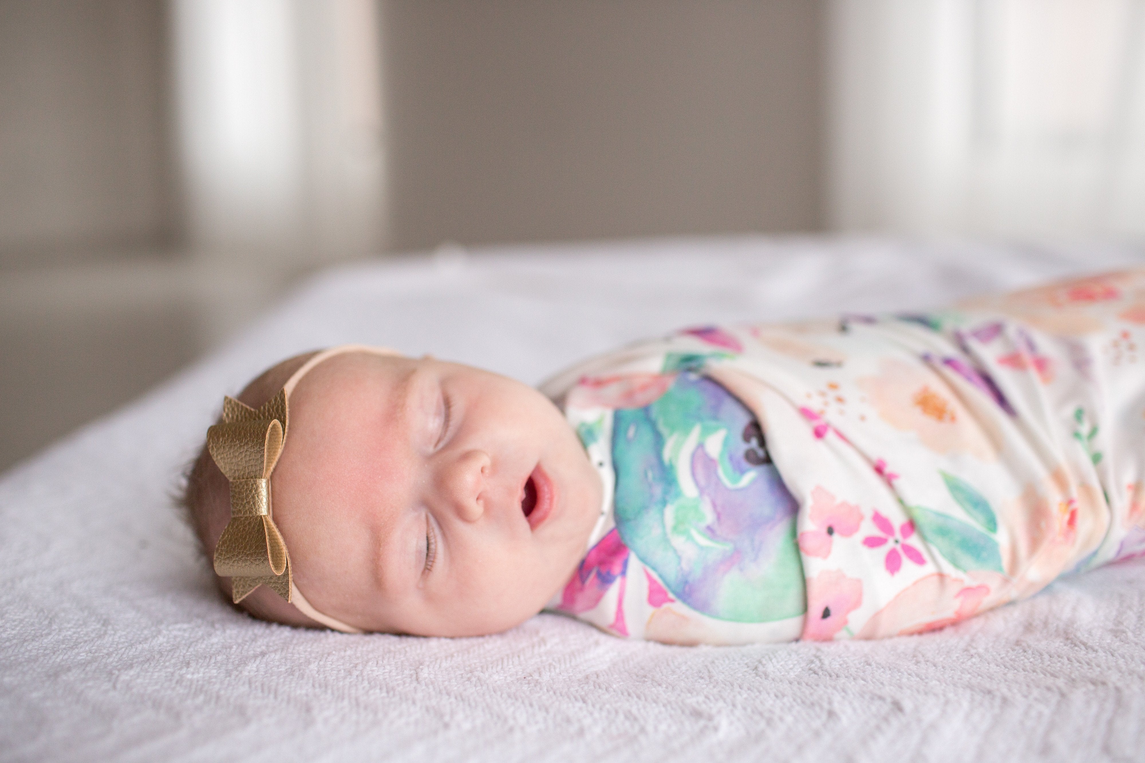 Copper Pearl Knit Swaddle Blanket