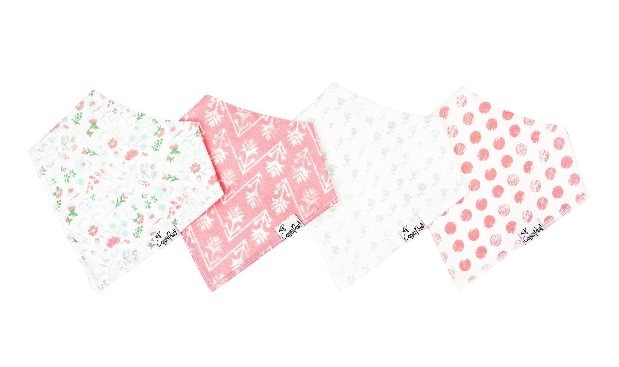 Copper Pearl Baby Bandana Bibs - 4 Pack