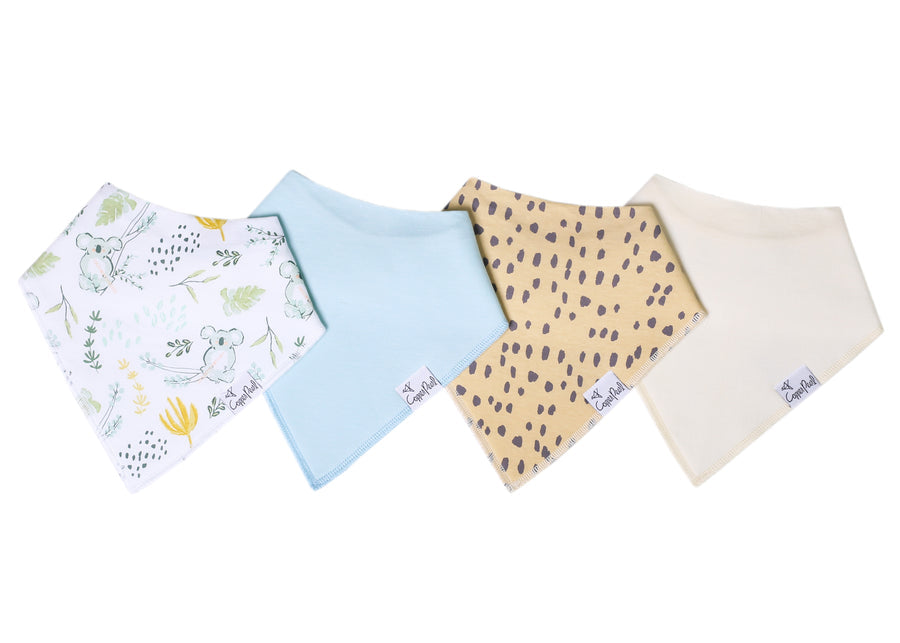 Copper Pearl Baby Bandana Bibs - 4 Pack