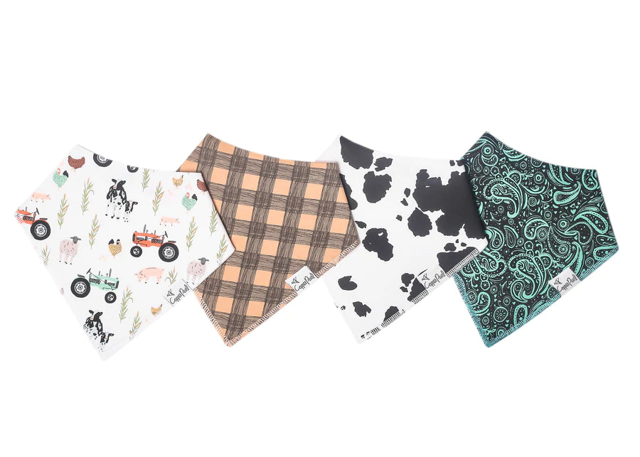 Copper Pearl Baby Bandana Bibs - 4 Pack