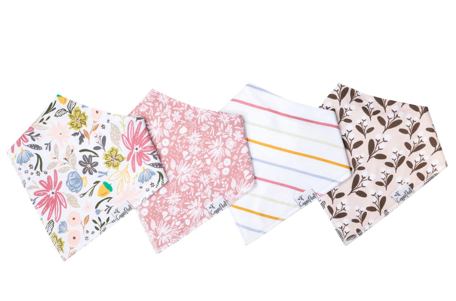 Copper Pearl Baby Bandana Bibs - 4 Pack