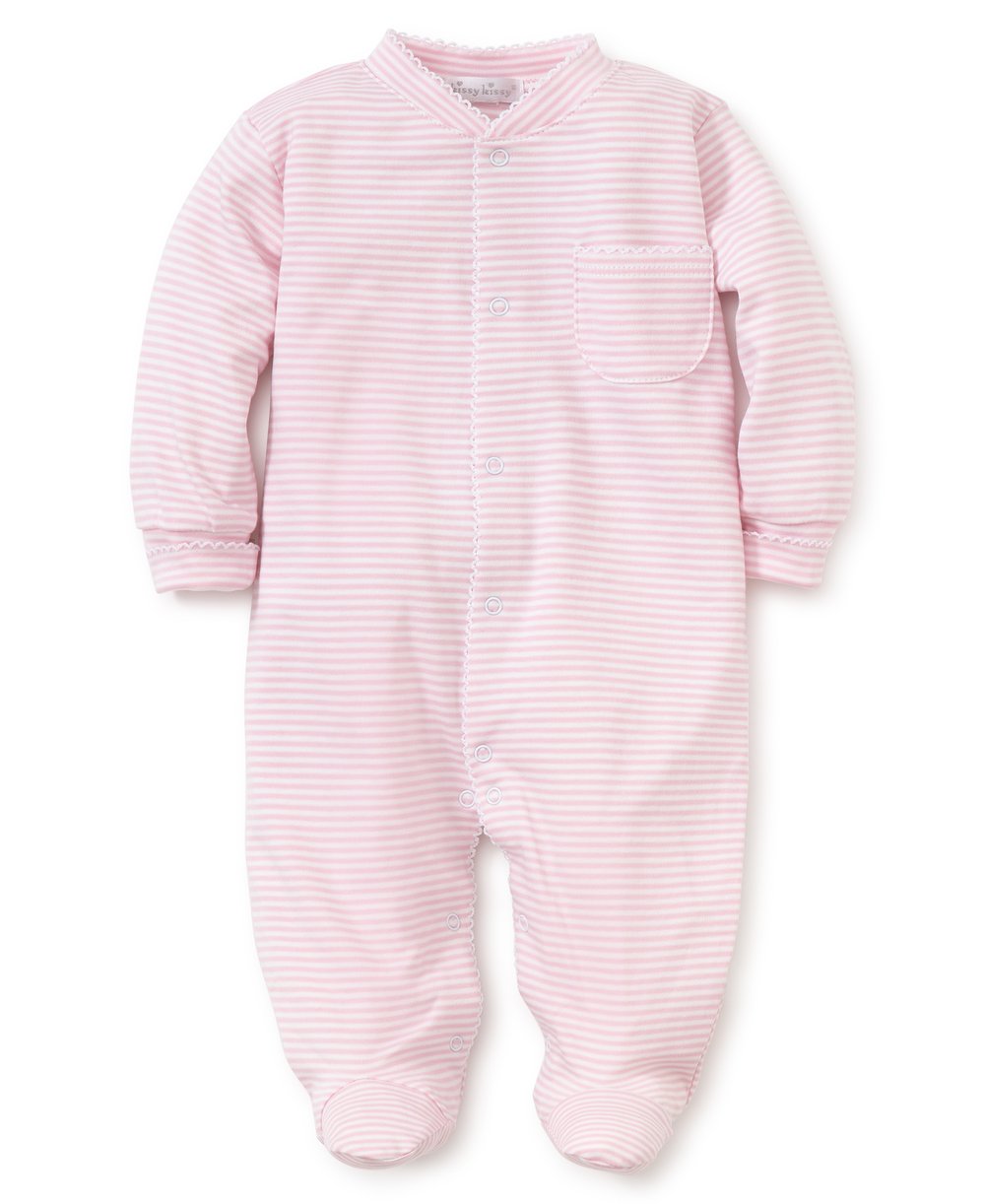 Kissy Kissy Footie-Pink Stripe